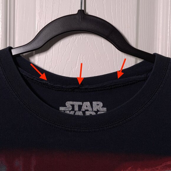 Disney Star Wars Weekends 2012 Donald Duck Darth Maul USED Shirt: DISTRESSED, XL - Picture 10 of 13